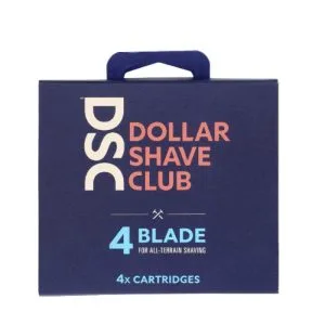 Dollar Shave Club – Razor Refill Dispense 4 Blade, 1 Each (Pack Of 4)