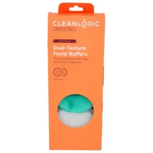 Cleanlogic – Buffer Facial Dual Text, 3 Pack (Pack of 6)