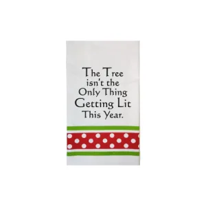 Tree Isn’t the only thing getting lit Christmas Towel