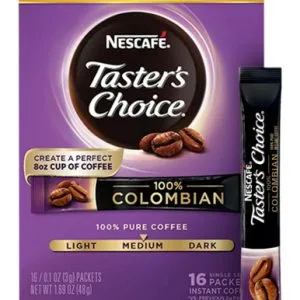 Nescafe Taster’s Choice Colombian Instant Coffee, 16 Packets