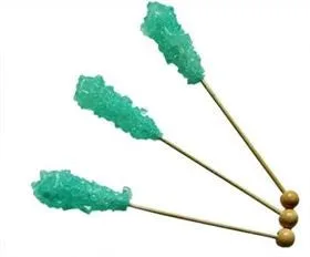 Baby Blue Rock Candy Swizzle Sticks Cotton Candy (Wrapped) – 18 Count