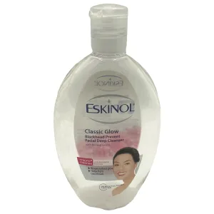 Eskinol – Classic Glow – Blackhead Prevent – Facial Deep Cleanser with Mineral Grains – Micro Cleanse – Anti-Bacterial Formula – Whitens / Helps fight blackheads – 225 ML