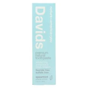 Davids – Spearmint Premium Natural Toothpaste, 5.25oz