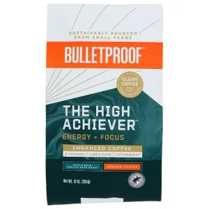 Bulletproof – The High Achiever Ground Coffee, 10 oz | Pack of 6