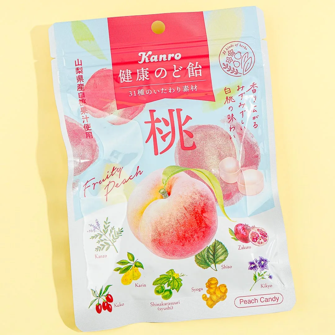 Kanro Healthy Throat Lozenge – Peach