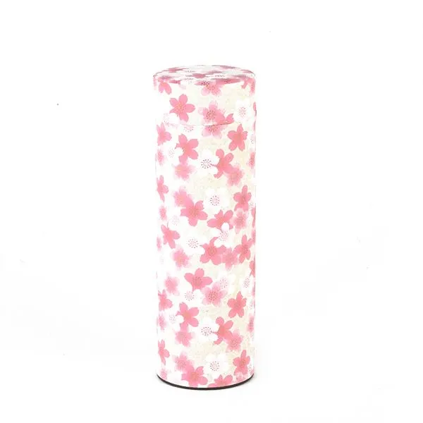 Japanese Washi Tin – Pink with Flowers