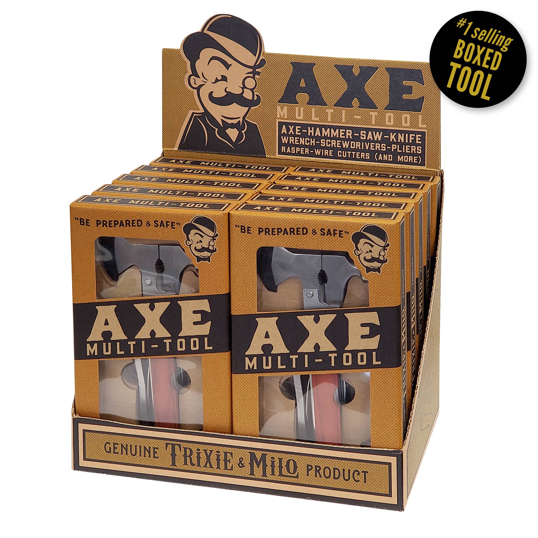 Trixie & Milo – 10 Axe Multi-Tool all in one camping tool